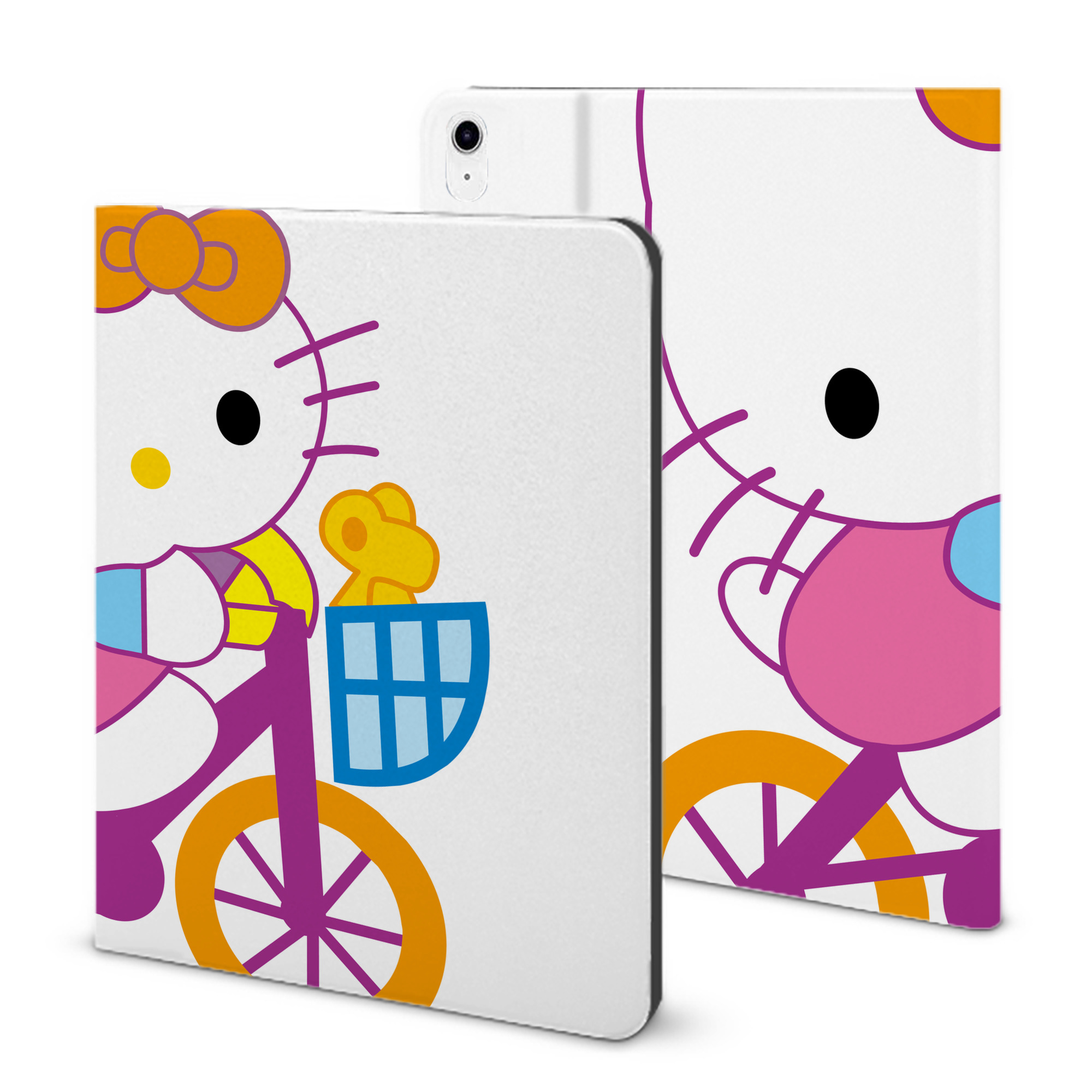 （画像用） Hello Kitty ハローキティ IPad ケース ブック型 PUレザー TPU 耐衝撃 軽量 薄型 ペン収納なし 全面保護 IPad 各モデル対応